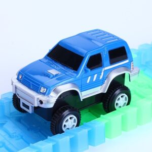 QUOXO Tracks Cars only Replacement Track Set Compatible with Most Car Tracks for Kids Boys and Girls (Turnnel + 2car)