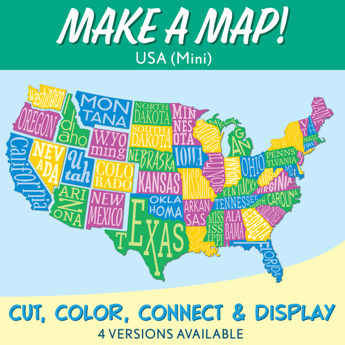 Geography USA MINI Make a Map Activity