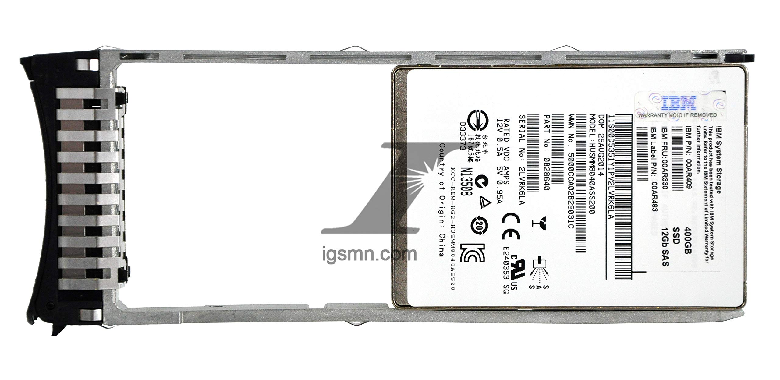 IBM 00AR330 400GB 2.5" v2 12GB SAS Flash Solid State Drive