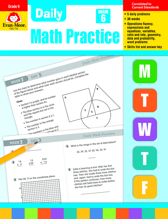 Daily Math Practice, Grade 6- Teacher's Edition, E-book