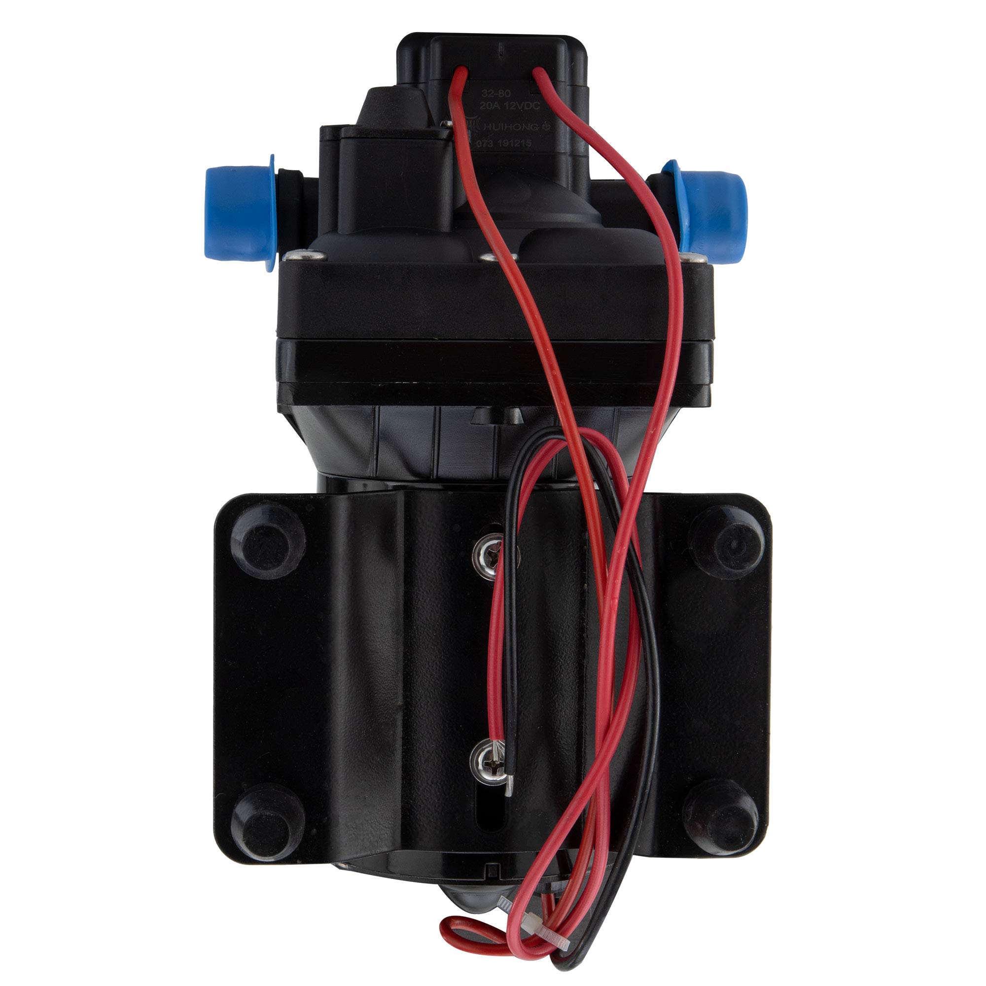 RecPro RV 4 Chamber Water Pump | Quiet Running | 12V DC | 45 PSI | 8.0AMP | Self Priming (With Strainer, No Silencer)