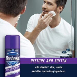 Barbasol Extra Moisturizing Thick and Rich Shaving Cream, 7 Ounce, Pack of 6