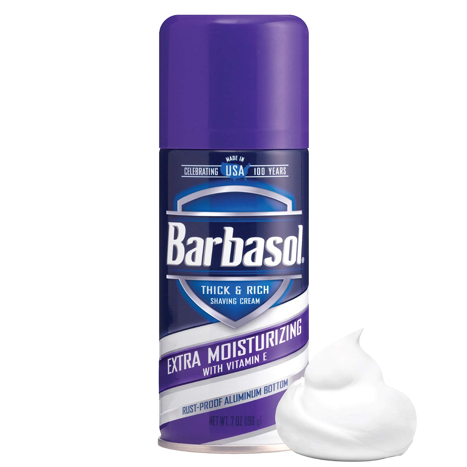 Barbasol Extra Moisturizing Thick and Rich Shaving Cream, 7 Ounce, Pack of 6