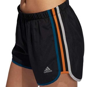 adidas Women's 3'' Marathon 20 Shorts US Medium, Black/Tech Mineral/Tech Copper/MGH Solid Grey