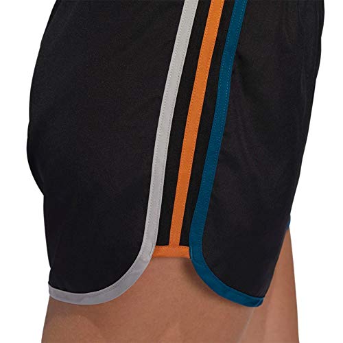 adidas Women's 3'' Marathon 20 Shorts US Medium, Black/Tech Mineral/Tech Copper/MGH Solid Grey