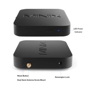 MINIX Android 9.0 Pie Media Hub 4K Ultra HD HDR10+4GB DDR4/32GB eMMC 4K @ 60Hz UHD 3 x USB 3.0 USB-C [Data only] GLAN AC Wi-Fi TF Card (NEO U22-XJ)