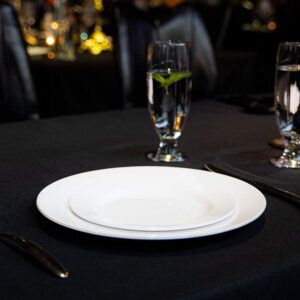 Plastic Plates Disposable 60 PCS, Heavy Duty 30 Dinner Plates 10.25" and 30 Dessert Plates 7.5", White Plates for Party