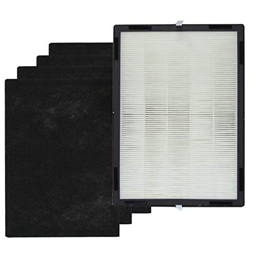 PUREBURG LP350 Replacement True HEPA Filter Set Compatible with LivePure LP-HF350 LP-PF900 Fits LivePure LP350TH and LP350THP Aspen series Air Purifiers