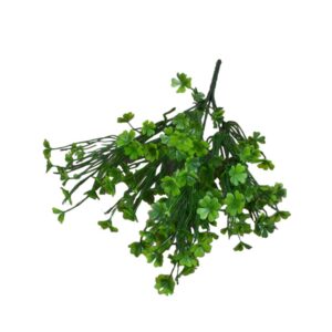 artificial clover bushes fake plastic greenery plant artificial landscaping shrubs flowers filler for party wedding indoor outside office (green)