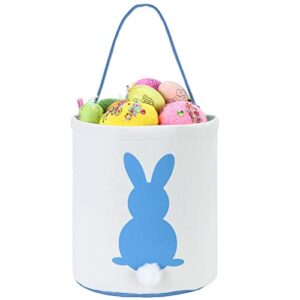 xinblueco baseball easter bunny baskets eggs bags with baseball printing halloween trick or treat bags baseball easter bunny baskets tote bag storage gifts candies bucket for kids girls with handles…