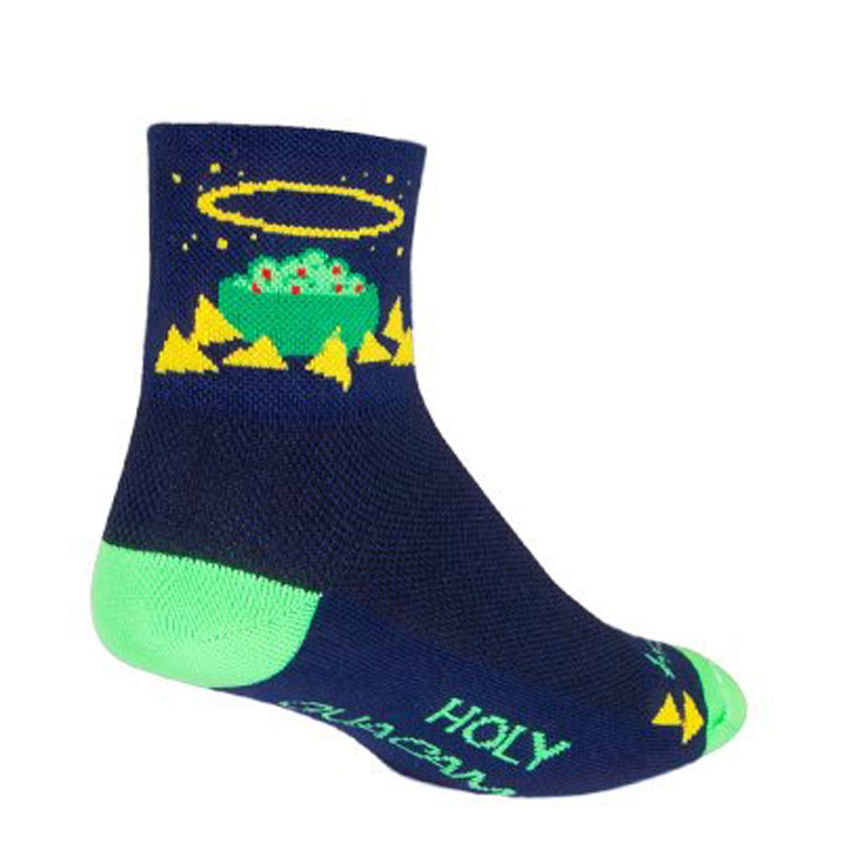 SockGuy Classic 3in HolyGuac Cycling/Running Socks (HolyGuac - S/M)