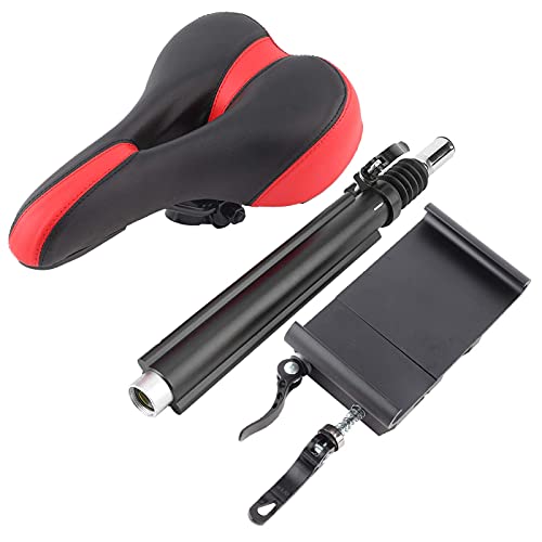 Xinwoer Bike Seat Cover Durable Adjustable Electric Scooter Seat Saddle for Xiaomi M365 Scooter Black Red,Colorfast and Anti-Rust