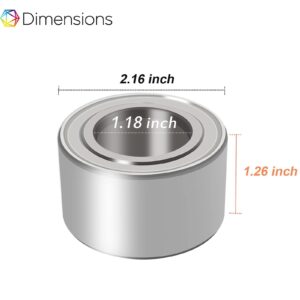 93305-00601-00 Front Rear Wheel Bearings Replacement Compatible with Yamaha 2003-2016 YFM700 YFM660 YFM550 YFM450 YFM400 YFM350 Grizzly 4x4 700 660 550 450 400 350, Replaces 93305-00602-00