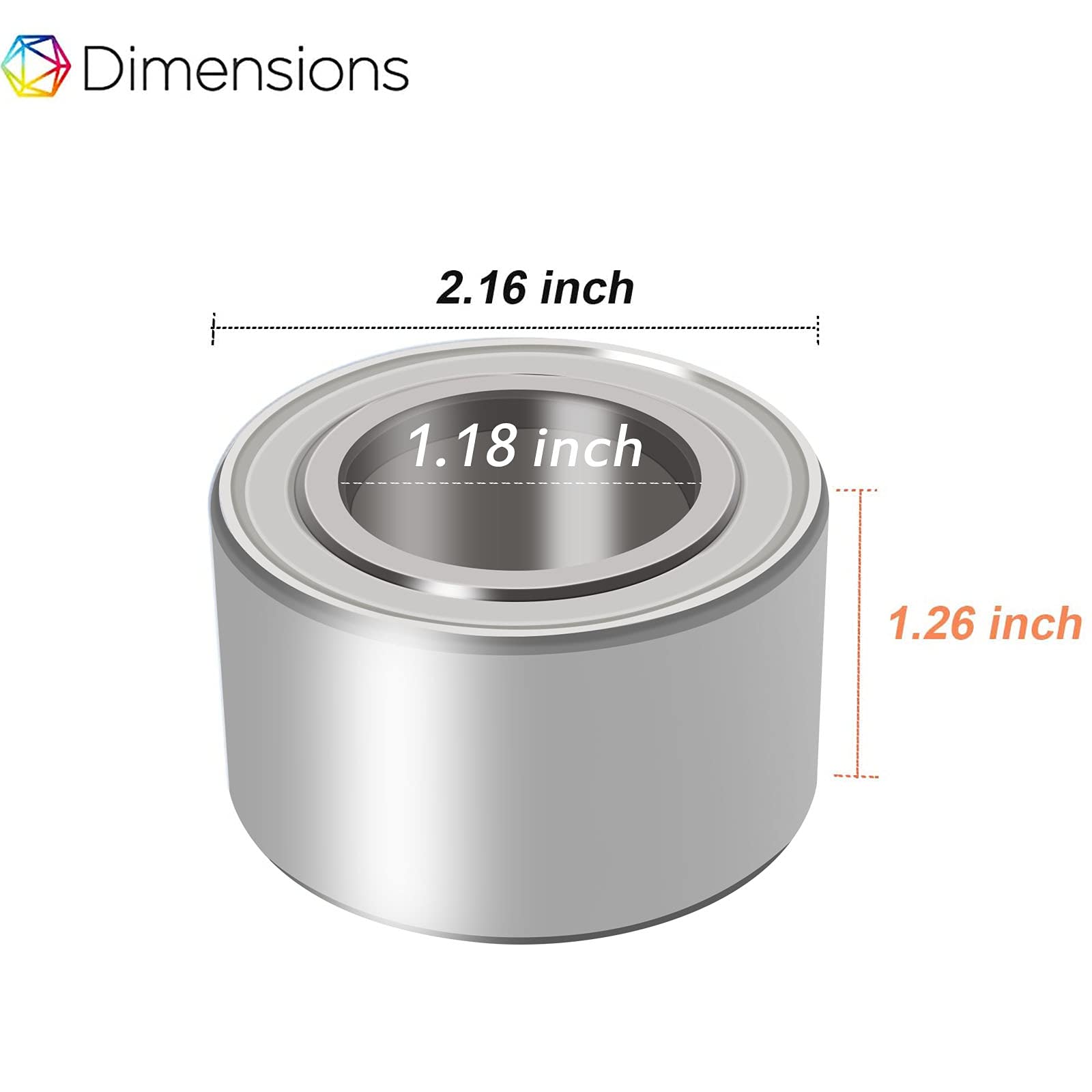 93305-00601-00 Front Rear Wheel Bearings Replacement Compatible with Yamaha 2003-2016 YFM700 YFM660 YFM550 YFM450 YFM400 YFM350 Grizzly 4x4 700 660 550 450 400 350, Replaces 93305-00602-00