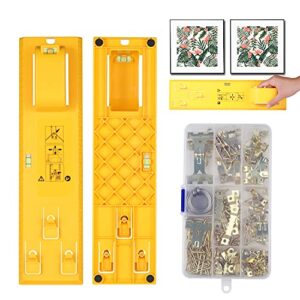 picture hanging kit picture frame hanger tool 238 pieces heavy duty photo hanger accessories with picture hanging wire, hooks, nails and wall hanger level