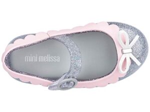 mini melissa girl's sweet love ii bb (toddler/little kid) silver glitter 5 toddler m