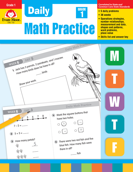 Daily Math Practice, Grade 1- Teacher's Edition, E-book