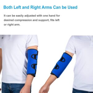 Elbow Brace for Cubital Tunnel Syndrome, Elbow Immobilizer Stabilizer Support Splint for Arthritis Pain Relief Tendonitis at Night Sleeping,Arm brace for Women and Men, Fits Right & Left (Blue, M)