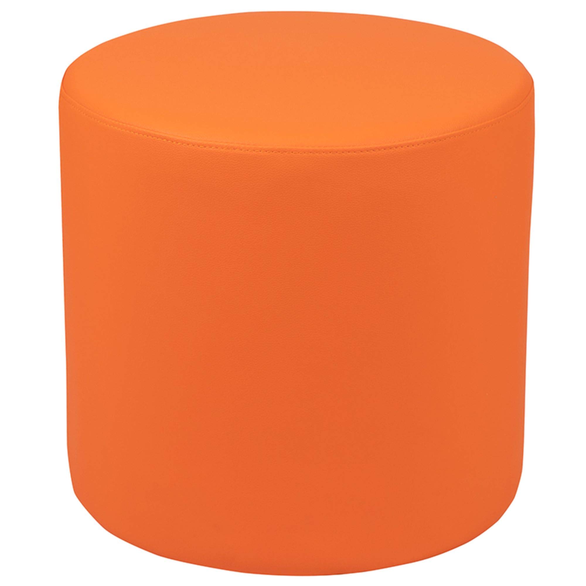 Flash Furniture Nicholas Soft Seating Flexible Circle for Classrooms and Common Spaces - 18" Seat Height (Orange)