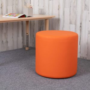 Flash Furniture Nicholas Soft Seating Flexible Circle for Classrooms and Common Spaces - 18" Seat Height (Orange)