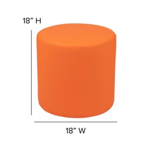 Flash Furniture Nicholas Soft Seating Flexible Circle for Classrooms and Common Spaces - 18" Seat Height (Orange)