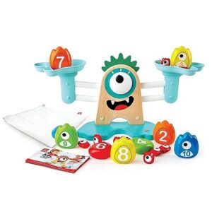 hape math monster scale toy, steam toy, l: 15, w: 7.1, h: 5.6 inch