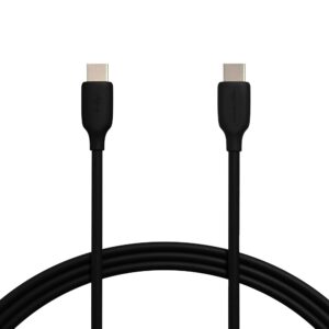 amazon basics usb-c to usb-c 2.0 fast charger cable, 480mbps speed, usb-if certified, for apple iphone 15, ipad, samsung galaxy, tablets, laptops, 6 foot, black