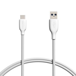 amazon basics fast charging 3a usb-c3.1 gen2 to usb-a cable - 3-foot, white