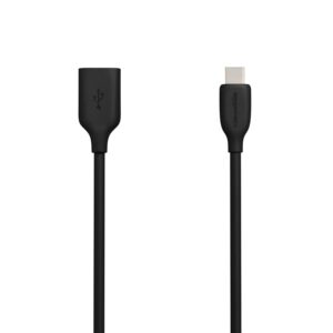 amazon basics usb-c3.1 gen1 to usb-a adapter with data transfer up to 5gbps (usb-if certified) - black