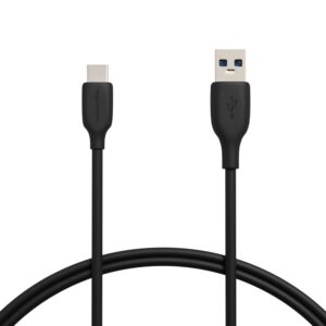 amazon basics fast charging 3a usb-c3.1 gen1 to usb-a cable - 3-foot, black