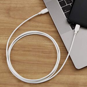 Amazon Basics 2-Pack USB-C to USB-C 2.0 Fast Charging Cable, 480Mbps Transfer Speed, USB-IF Certified, 6 Foot, White