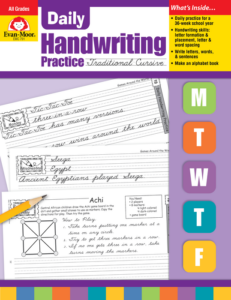 daily handwriting practice: traditional cursive, grades k-6 - teacher's edition, print