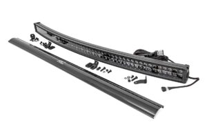 rough country 54" black series curved dual row drl cree led light bar - 72954bd