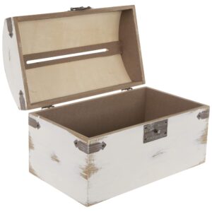 Studio His & Hers Hobby Lobby Antique White Wood Chest Rustic Wedding Card Box