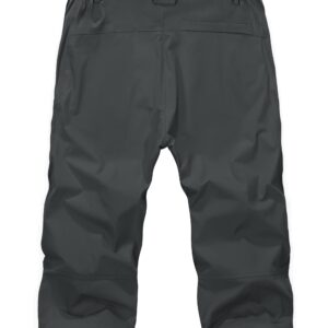 MAGNIVIT Men's Shorts with Long Length Outdoor Performance Three-Quarter Jogger 3/4 Capri Pants Dark Grey