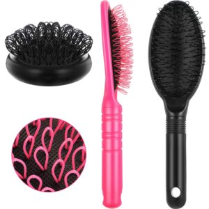 2 pieces loop wig brush hair extension brush hair pieces toupees weaves brush for brushing styling detangling natural and synthetic hair wig brush set