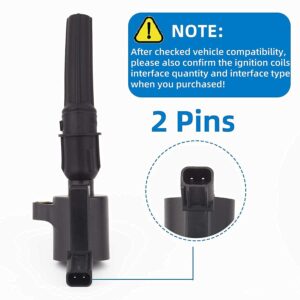 KSU Compatible With Ignition Coil Pack for Ford EXPEDITION EXPLORER F-150 F-250 F-350 F-450 CROWN VICTORIA E-150 E-250 E-350 E-450 MUSTANG THUNDERBIRD LINCOLN MERCURY 4.6L 5.4L V8 DG508 DG457(8Pack)