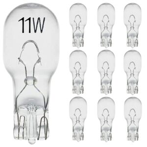 landscape low voltage - 12 volt 11w - t5 wedge bulbs - compatible with malibu lights - garden - deck light bulbs - yard bulbs - 10 pack (clear)