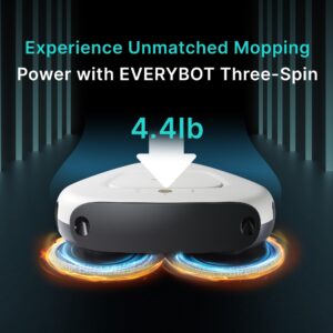 EVERYBOT 'Edge', Powerful Autonomous Smart Robot Mop for All Kinds of Hard Floor Care and Cleaning with Dual 5,700RPM Motors Controlled by Remote Control