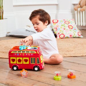 Early Learning Centre Shape Sorting Bus, Stimulates Senses, Fine Motor Skills, Hand Eye Coordination, Problem Solving, Kids Toys for Ages 06 Month, Amazon Exclusive