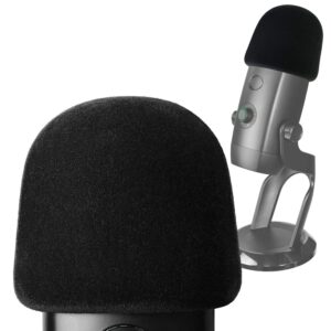 pop filter for blue yeti x mic - foam microphone windscreen cover with velvet-like fabric covering to reduce mic noises by youshares