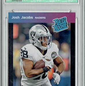 Josh Jacobs 2019 Donruss #7 Rated Rookie Retro 1/280 Rookie Card PGI 10