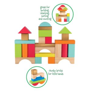 Early Learning Centre Wooden Bricks, Problem Solving, Hand Eye Coordination, Creativity, Kids Toys for Ages 18 Month, Amazon Exclusive