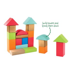 Early Learning Centre Wooden Bricks, Problem Solving, Hand Eye Coordination, Creativity, Kids Toys for Ages 18 Month, Amazon Exclusive