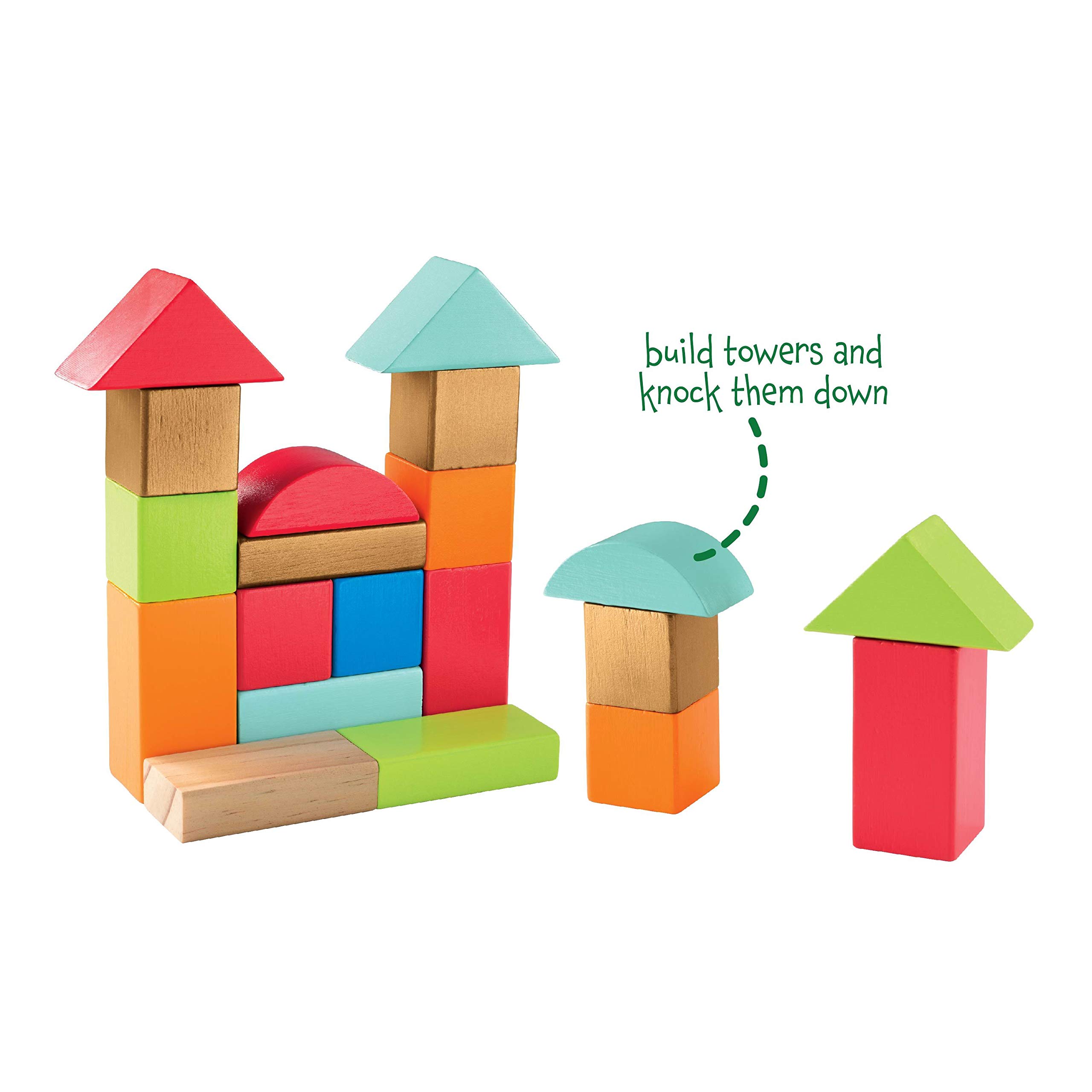 Early Learning Centre Wooden Bricks, Problem Solving, Hand Eye Coordination, Creativity, Kids Toys for Ages 18 Month, Amazon Exclusive