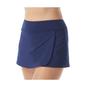 tyr bsko7a4018 solid hi waist skort navy 8