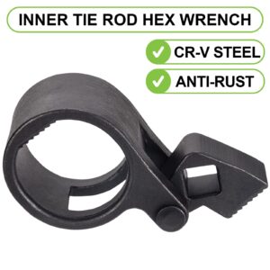 Toolwiz Universal Inner Tie Rod Hex Wrench Repair Removal Tools 27-42mm for Car Truck Vehicle Motorcycle, Inner Tie Rod Removal Tool Compatible with Mercedes Benz, BMW, Toyota, Honda, Ford