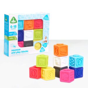 Early Learning Centre Squeezy Stacking Blocks, Stimulates Senses, Hand Eye Coordination, Kids Toys for Ages 06 Month, Amazon Exclusive