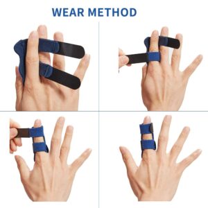 ACKEIVTO Finger Splint, Mallet Finger Brace for Index, Middle, Ring Finger - Tendon Release & Pain Relief