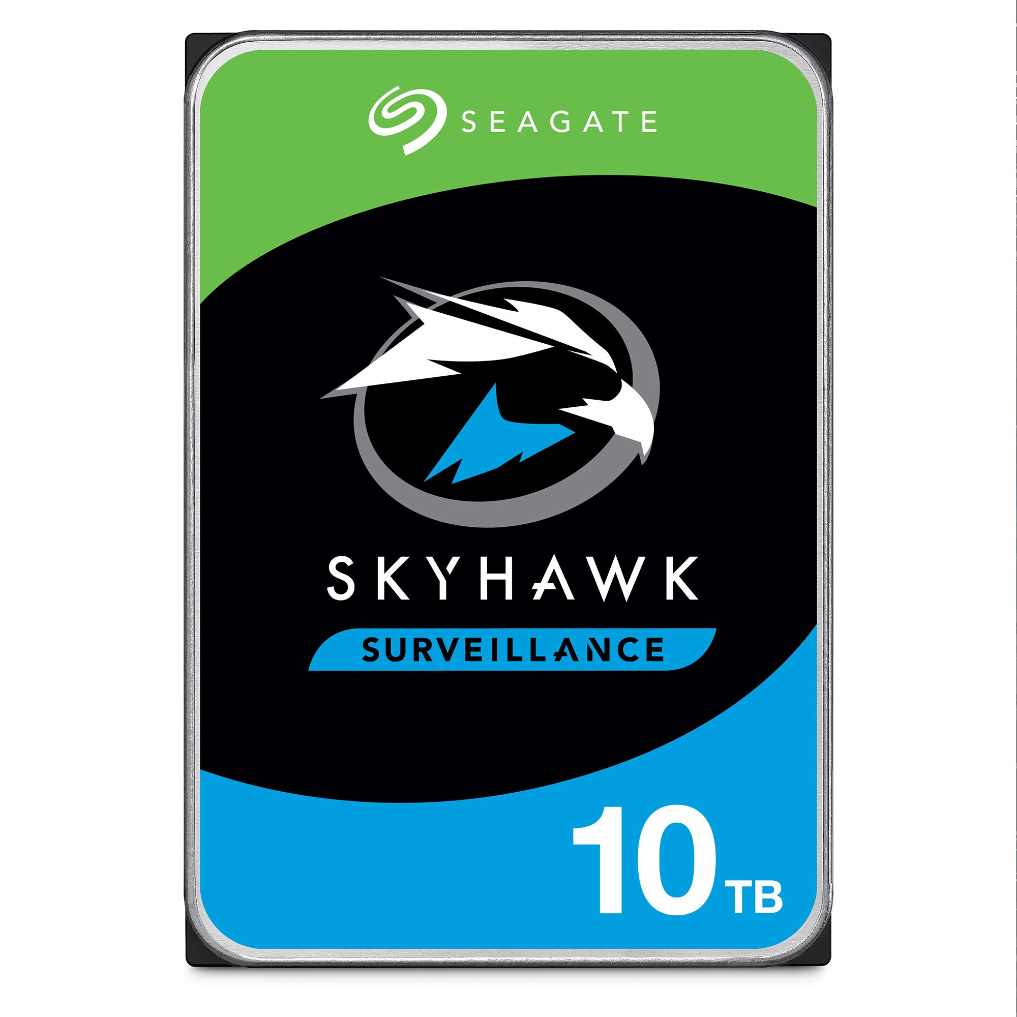 Seagate Skyhawk AI 10TB Video Internal Hard Drive HDD – 3.5 Inch SATA 6Gb/s 256MB Cache for DVR NVR Security Camera System with Drive Health Management and in-house Rescue Services (ST10000VEZ008)